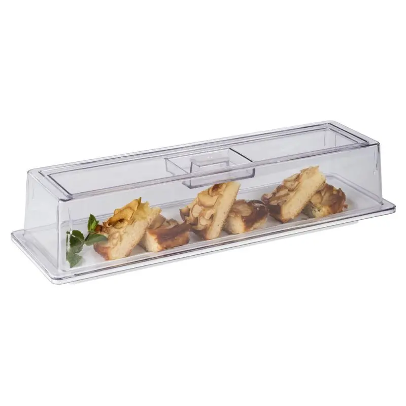 APS Cover Gastronorm 2/4 20.875" x 6.5" x 4.25" H polycarbonate clear APS Cover Gastronorm 2/4 20.875" x 6.5" x 4.25" H polycarbonate clear