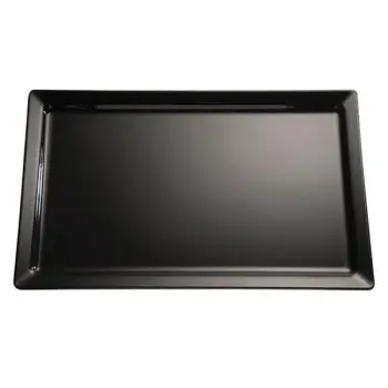 APS Tray Gastronorm 1/3 12.875" x 7" x 1.25" H melamine black Pure - Case of 6