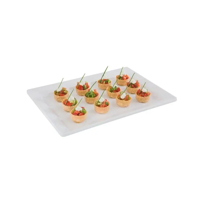 APS Tray Gastronorm 1/1 20.875" x 12.875" x 1.25" H melamine white Pure - Case of 4