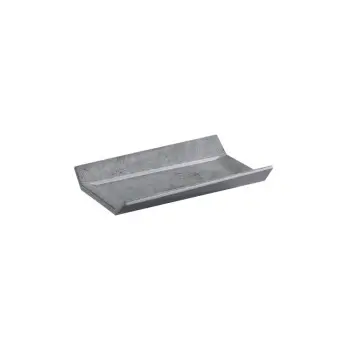 APS Tray Gastronorm 1/4 10.5" x 6.5" x 1.5" H melamine dark patterned concrete Element - Case of 6