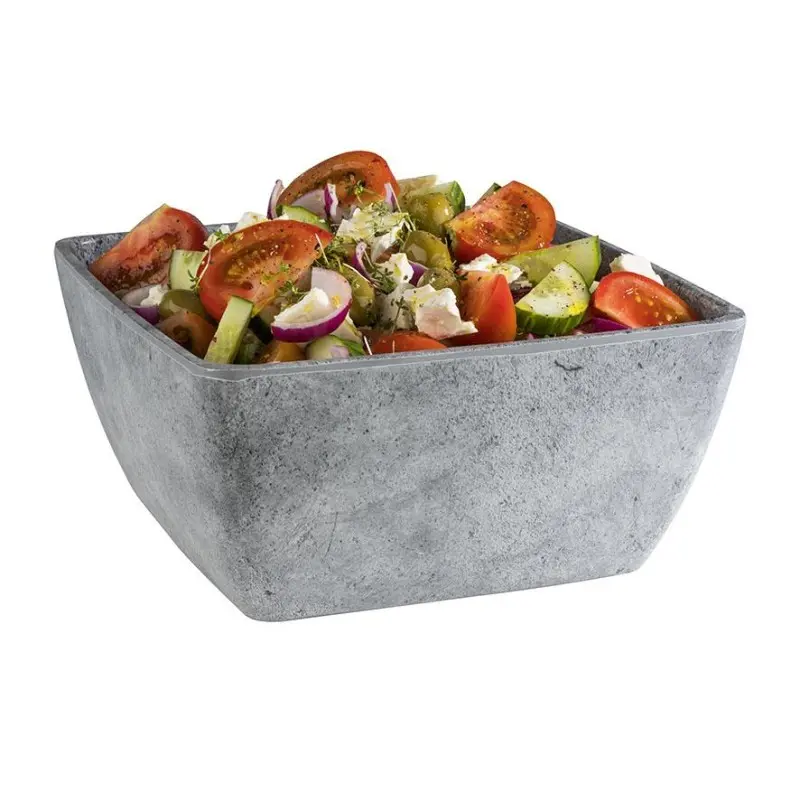 APS Bowl 128.5 oz. melamine patterned concrete Element - Case of 4