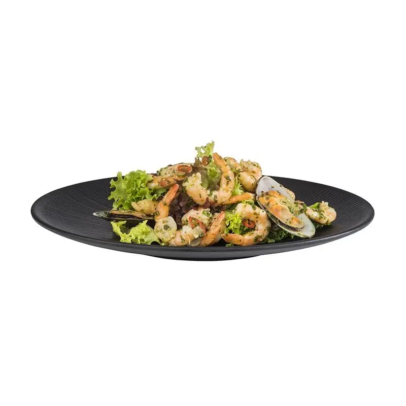 APS Nero Plate 13" melamine black - Case of 6 APS Nero Plate 13" melamine black - Case of 6