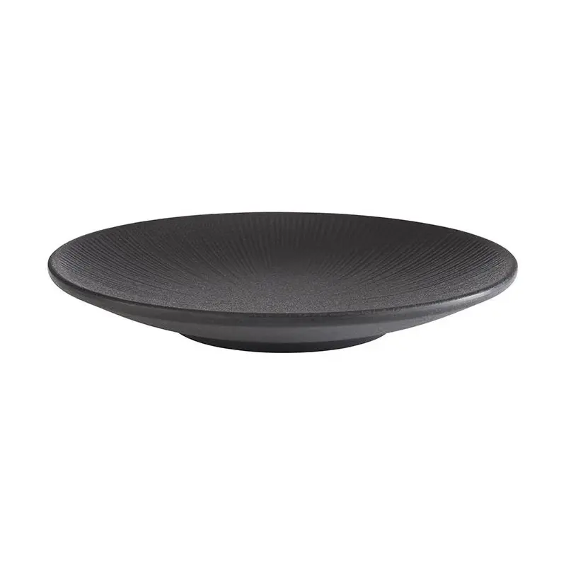 APS Nero Plate 8.25" melamine black - Case of 6 APS Nero Plate 8.25" melamine black - Case of 6