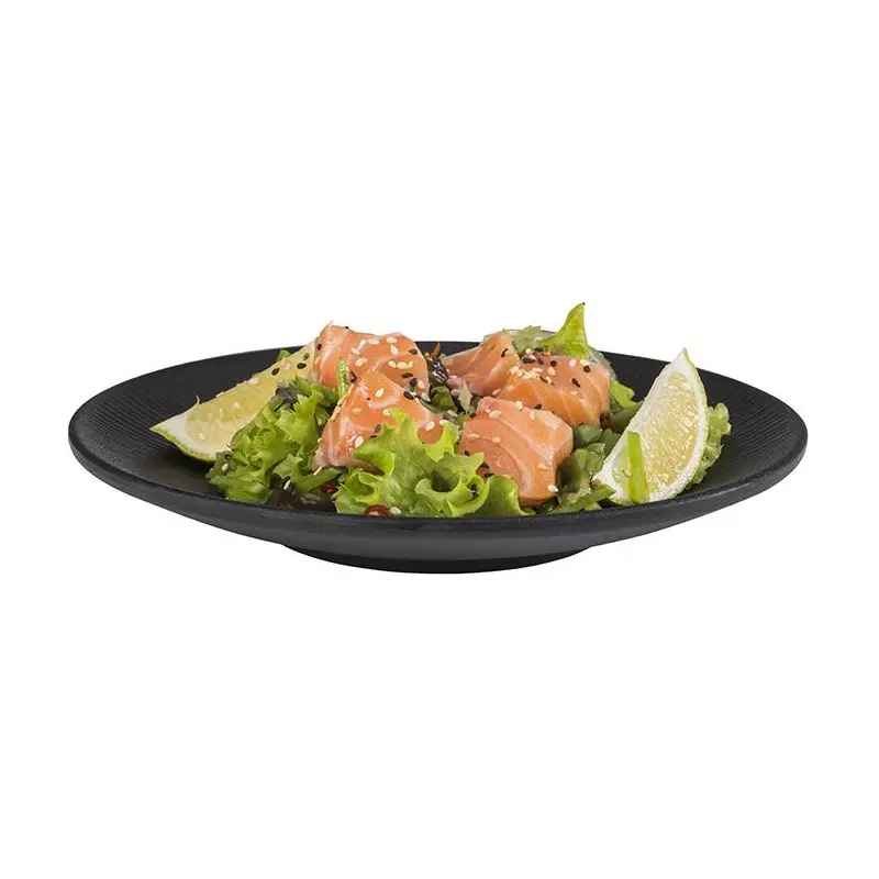 APS Nero Plate 8.25" melamine black - Case of 6 APS Nero Plate 8.25" melamine black - Case of 6