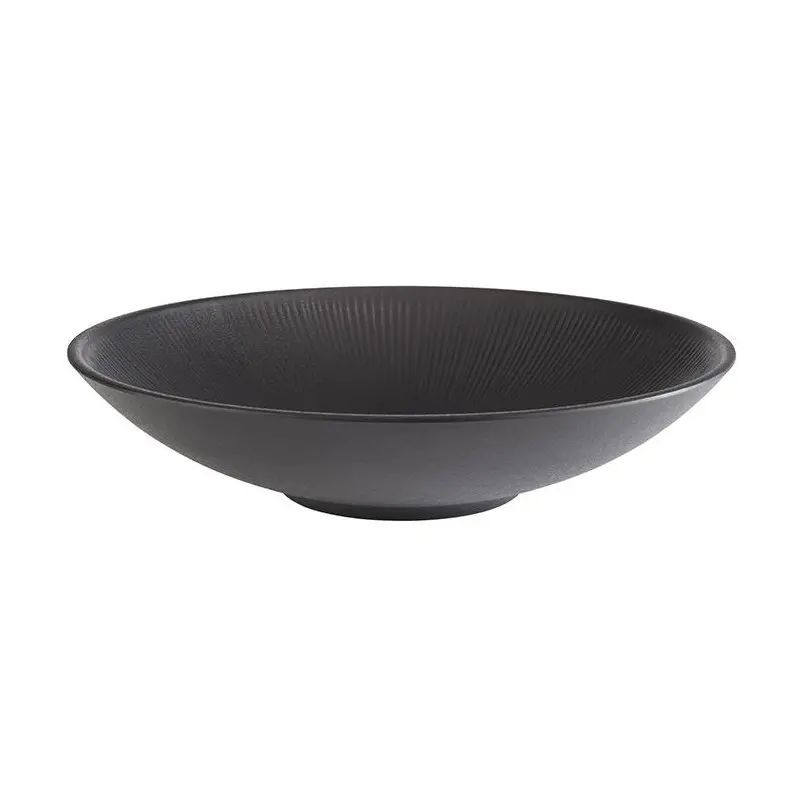 APS Nero Ramen Bowl 74 oz. melamine black - Case of 6