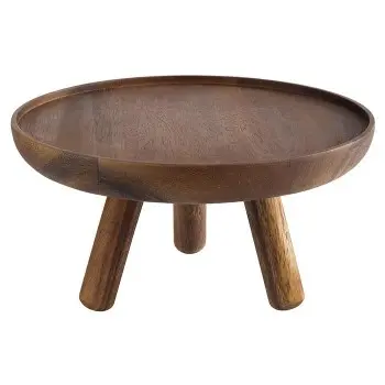 APS Buffet Stand 7.875" dia. x 4.125" H acacia