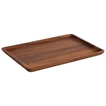 APS Serving Board 9.875" x 6.625" x 0.5" rectangular wood Acacia