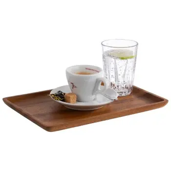 APS Serving Board 9.875" x 6.625" x 0.5" rectangular wood Acacia