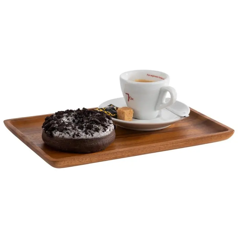 APS Serving Board 9.875" x 6.625" x 0.5" rectangular wood Acacia