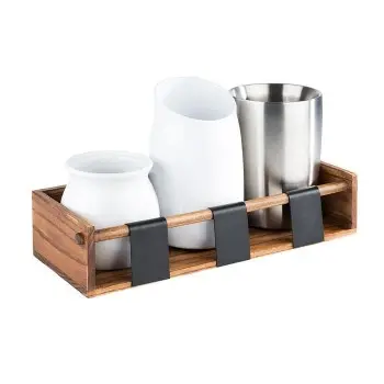 APS Buffet Station 15.75" x 6.375" x 3.625" acacia caramel