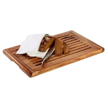 APS Bread Station Cutting Board Gastronorm 1/1 20.875" x 12.875" x 1" acacia caramel - Case of 6