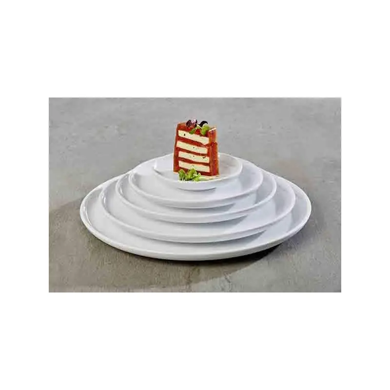APS Plate 4.375" dia. x 0.875" H melamine white Asia Plus - Case of 72