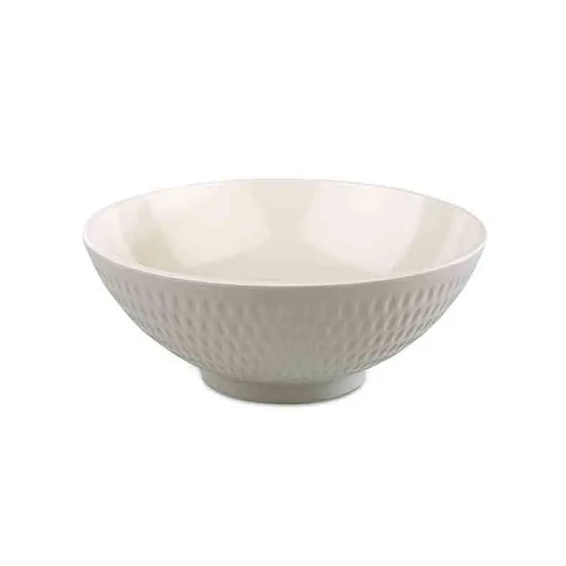 APS Rice Bowl 37.25 oz. melamine cream/taupe Asia Plus - Case of 12