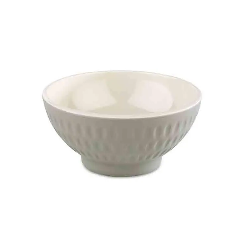 APS Rice Bowl 4.25 oz. melamine cream/taupe Asia Plus - Case of 30
