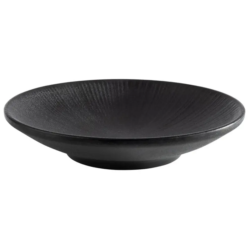 APS Nero Plate 6" melamine black - Case of 12 APS Nero Plate 6" melamine black - Case of 12