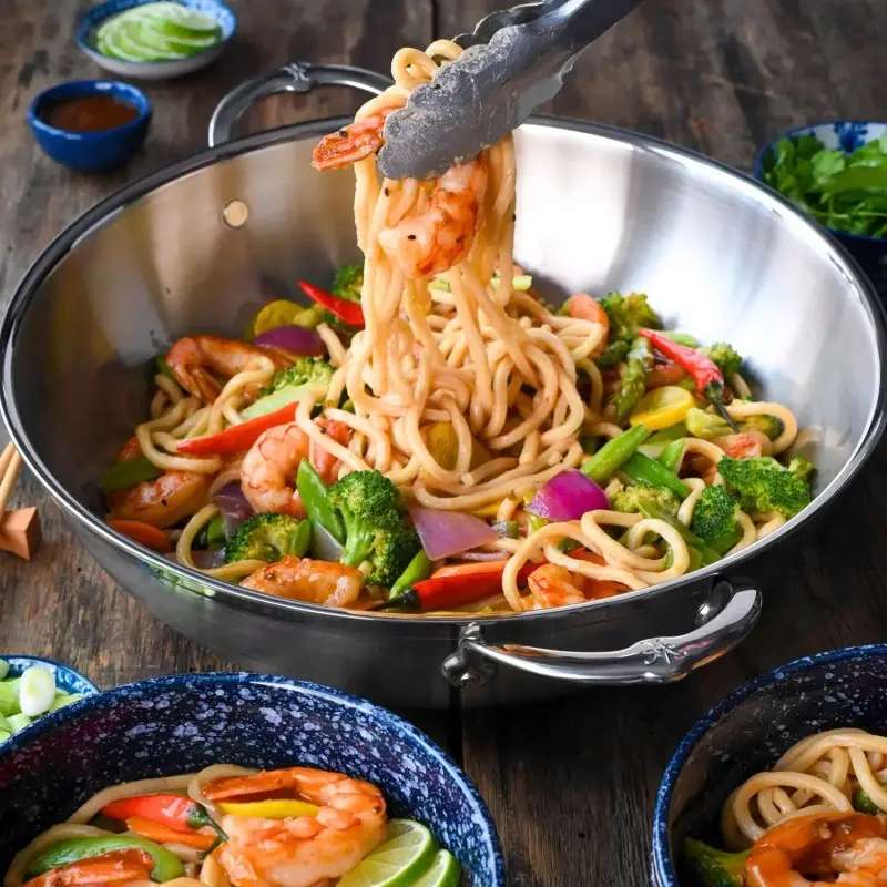 Hestan 7.5qt - 14" Covered Wok (36cm) - Set of 2