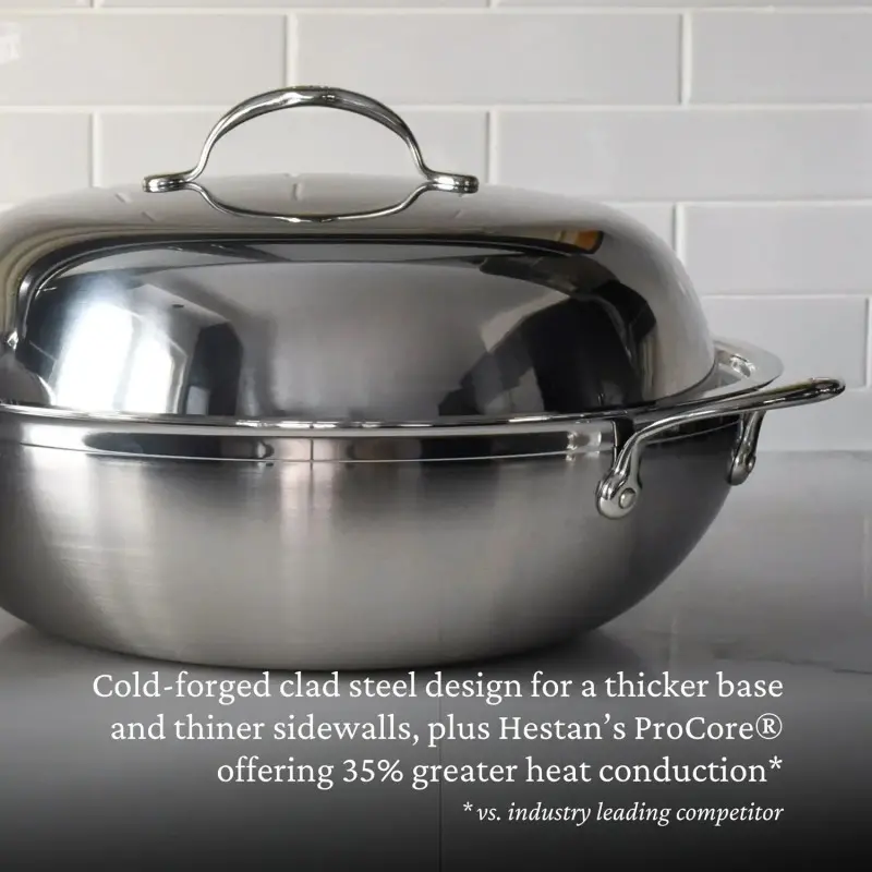 Hestan 7.5qt - 14" Covered Wok (36cm) - Set of 2