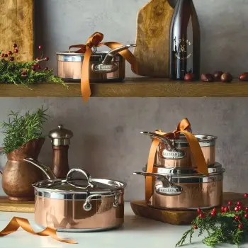 Hestan 3.0qt Covered Saucepan (20cm) - Set of 2