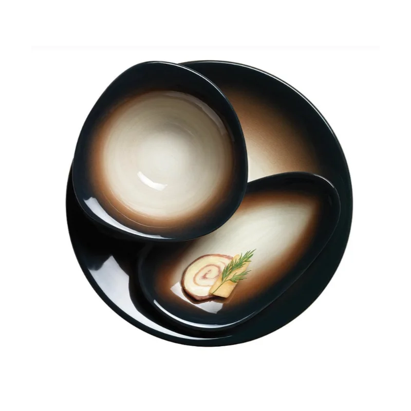 Reserve by Libbey Organic Tray 13-1/2" x 7-1/2" porcelain Obsidian - Case of 12 Reserve by Libbey Organic Tray 13-1/2" x 7-1/2" porcelain Obsidian - Case of 12