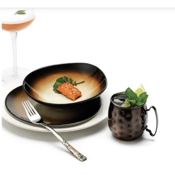 Reserve by Libbey Round Plate 9" dia. porcelain Obsidian - Case of 12