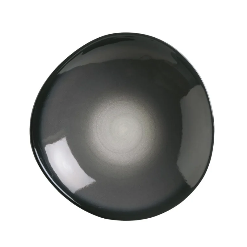 Reserve by Libbey Organic Bowl 9-3/4" x 2-3/8"H porcelain Obsidian - Case of 12 Reserve by Libbey Organic Bowl 9-3/4" x 2-3/8"H porcelain Obsidian - Case of 12