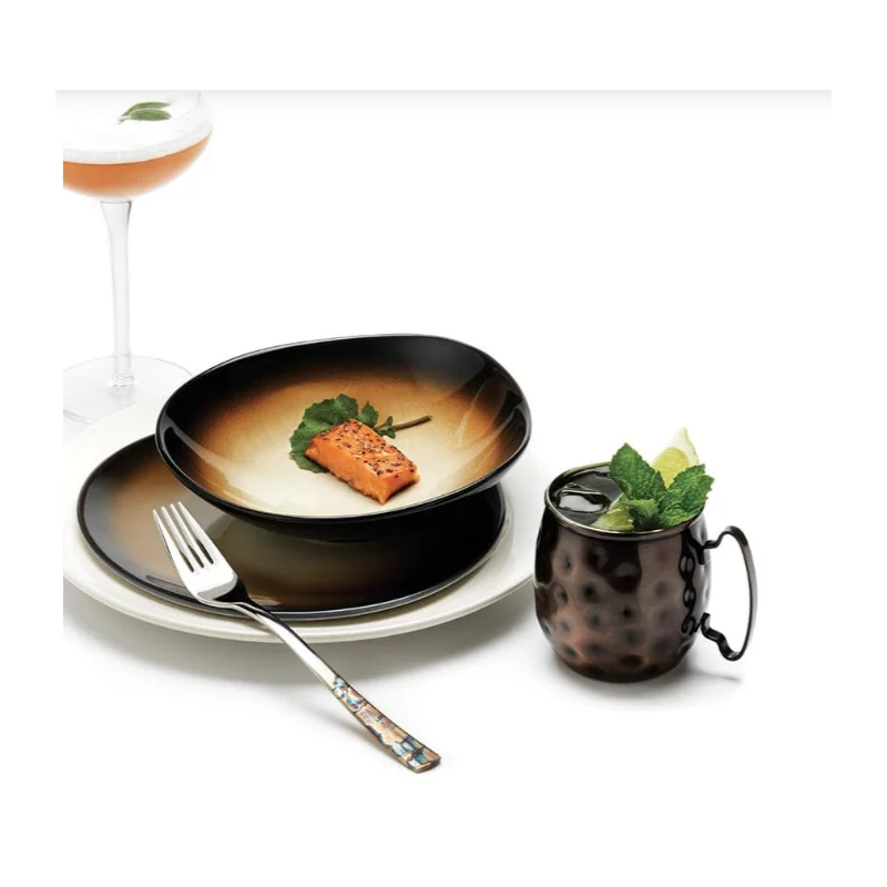 Reserve by Libbey Organic Bowl 7-3/8" x 2"H porcelain Obsidian - Case of 12