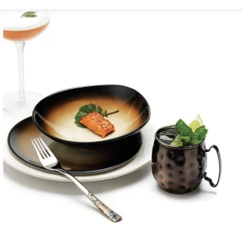 Reserve by Libbey Round Plate 6" dia. porcelain Obsidian - Case of 24