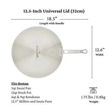 Hestan 32cm/12.5" Universal SS Lid - Set of 2