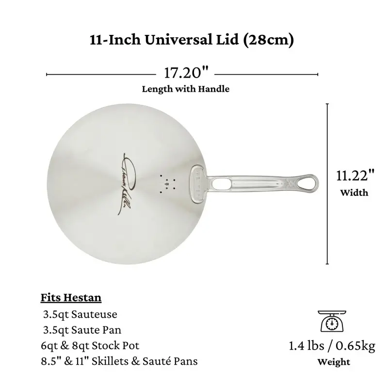 Hestan 11" Universal Lid (28cm) - Set of 2 Hestan 11" Universal Lid (28cm) - Set of 2