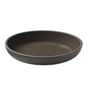 Playground Round Plate 10-1/4” dia. x 1-7/8"H deep coupe 45.7 oz. - Taupe - Case of 6
