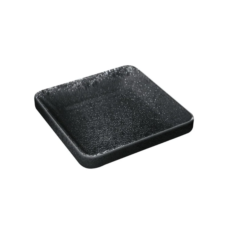 Playground Square Bowl 3-1/2" x 7/8"H 2-3/5 oz. - Black - Case of 6