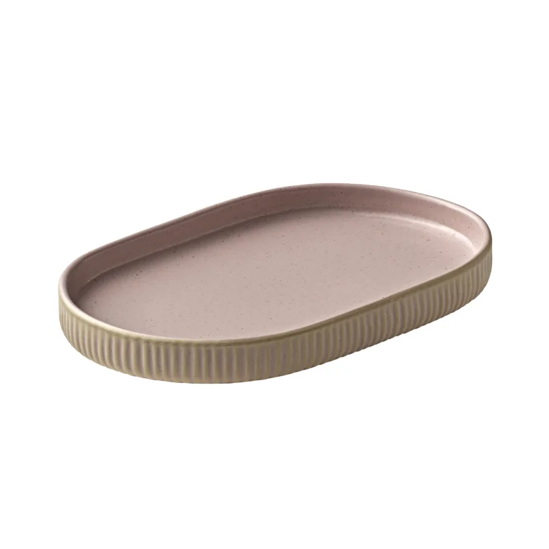 Playground Oval Platter 7-1/8"L x 4-3/8"W x 3/4"H coupe - Rose - Case of 6
