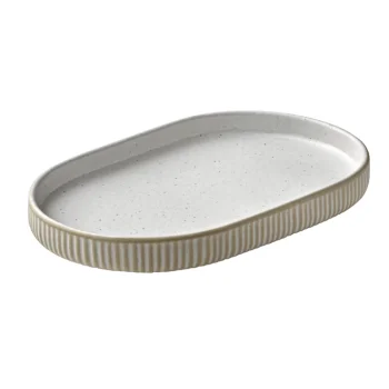 Playground Oval Platter 7-1/8"L x 4-3/8"W x 3/4"H coupe - White - Case of 6