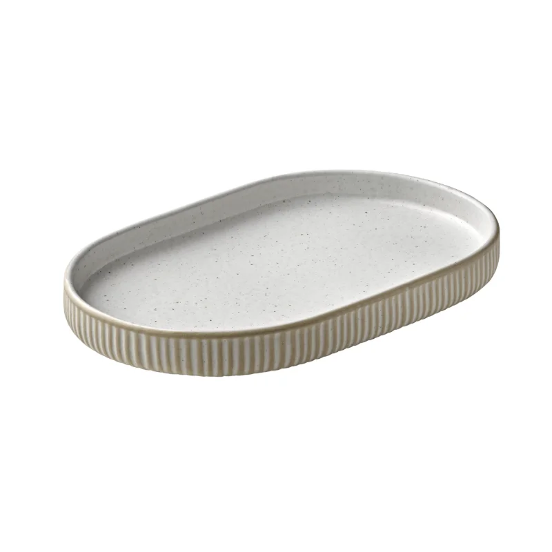 Playground Oval Platter 7-1/8"L x 4-3/8"W x 3/4"H coupe - White - Case of 6