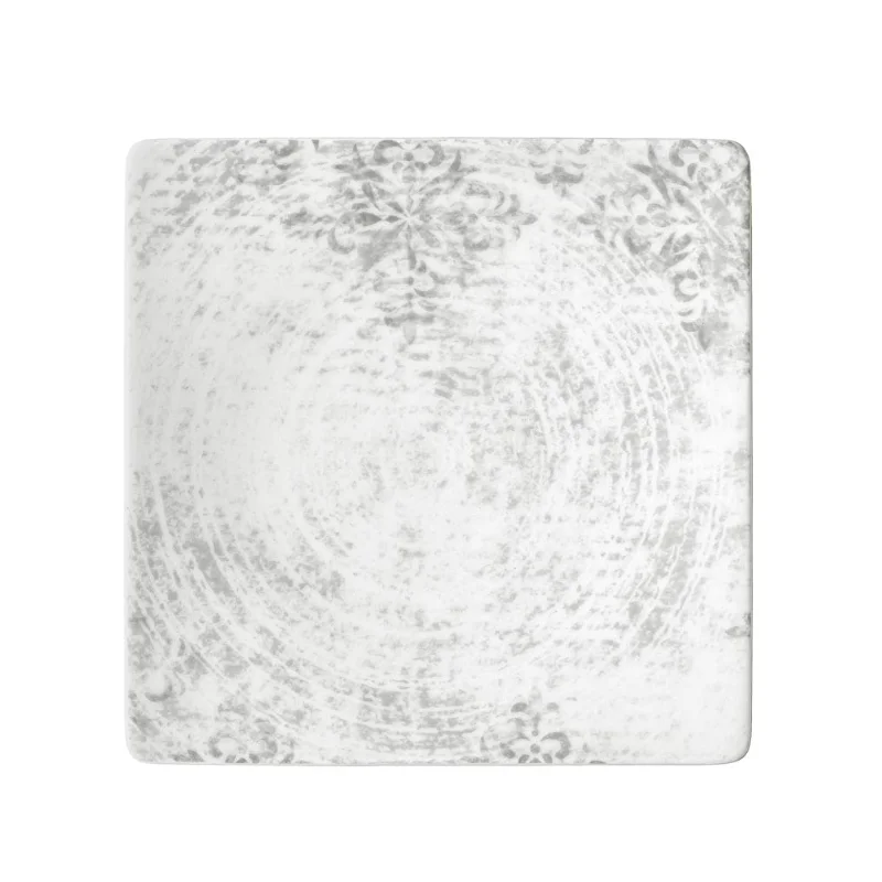 Schonwald Square Plate 7-7/8" x 7-7/8" - Structure Grey - Case of 6 Schonwald Square Plate 7-7/8" x 7-7/8" - Structure Grey - Case of 6