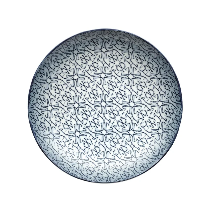 Schonwald Round Plate 11" - Dark Blue with Ornaments - Case of 6 Schonwald Round Plate 11" - Dark Blue with Ornaments - Case of 6