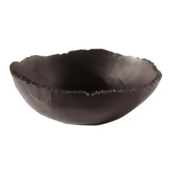 Kenny Mack Oval Bowl Bark 10 in x 8 in x 3 1/4 in (39 1/2 oz) Espresso