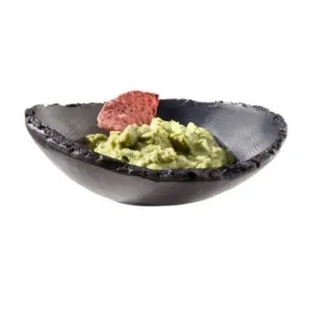 Kenny Mack Oval Bowl Bark 13 in x 10 in x 4 in (53 oz) Espresso