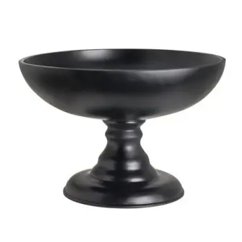 Folio Resin Large Pedestal Bowl Stand 16 in D x 10 3/4 in H Basalt