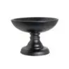 Folio Resin Small Pedestal Bowl Stand 11 3/4 in D x 8 1/2 in H Basalt