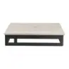 My Glass Studio Square Metal Stand 10 3/8 in x 10 3/8 in x 2 1/8 in Mid Modern Black