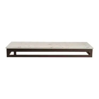 My Glass Studio Rectangular Metal Stand 19 1/2 x 6 7/8 x 2 1/8 in Mid Modern Bronze