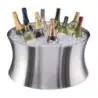 DW Haber Beverage Tub Double Wall Round 24 in with Drainer Stainless Steel