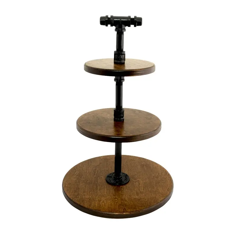 Creations Buffet 3-Tier Stand 14 in x 20 3/4 N (14, 10, 8 Platforms) Chestnut