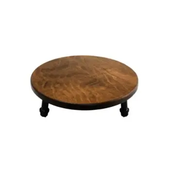 Creations Buffet Platform Stand W Pipe Legs 14 in x 4 3/4 in Chestnut