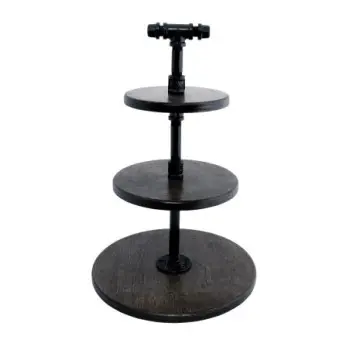Creations Buffet 3-Tier Stand 14 in x 20 3/4 in (14, 10, 8 Platforms) Ebony