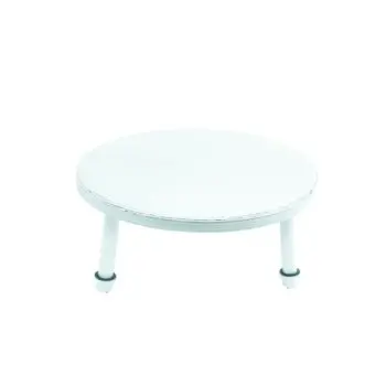 Creations Buffet Platform Stand W Pipe Legs 14 in x 6 3/4 in Aged White