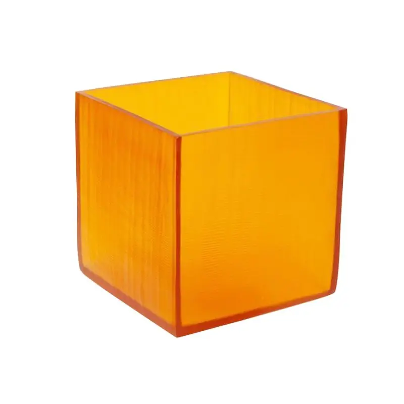 Kenny Mack Riser/Box Carved 8 in x 8 in x 8 in Tangerine - Set of 2 Kenny Mack Riser/Box Carved 8 in x 8 in x 8 in Tangerine - Set of 2