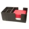 Kenny Mack Bar Napkin/Straw Holder Carved 10 1/4 in x 6 1/2 in x 4 in Espresso