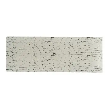My Glass Studio Footed Board 19 3/4 in x 7 1/8 in x 7/8 in Mid Modern Cream/Dark Grey - Set of 2